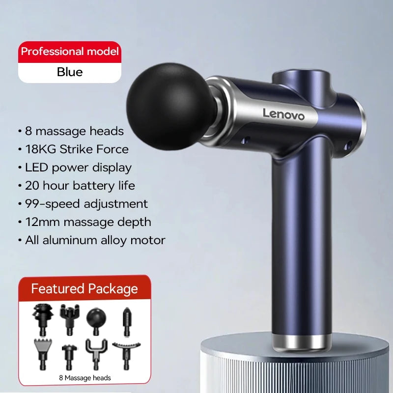 LOYPHARD™ Deep Tissue Massage Gun – Wireless Rechargeable Muscle Massager with 8 Heads for Neck, Back & Full Body Recovery.