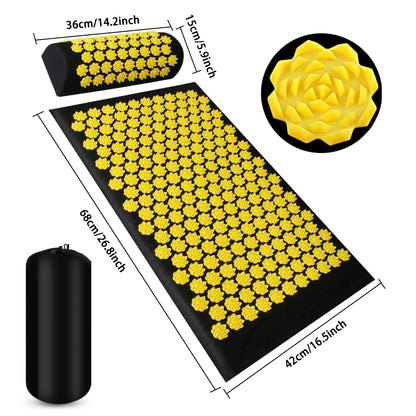 LOYPHARD Acupressure Recovery Mat & Pillow Set – Deep Muscle Relief & Full Body Relaxation