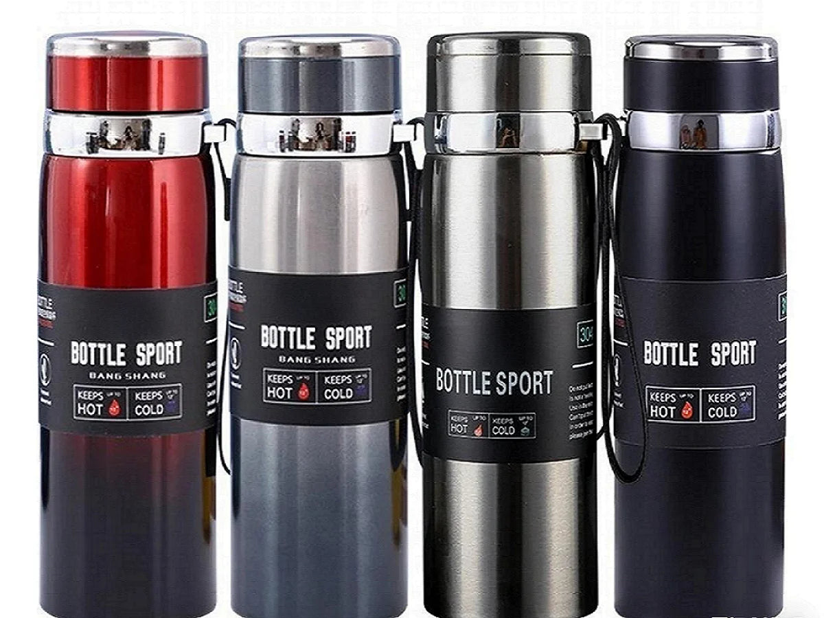 LOYPHARD™ 1L Stainless Steel Thermal Water Bottle – Vacuum Insulated Hot & Cold Thermos Flask