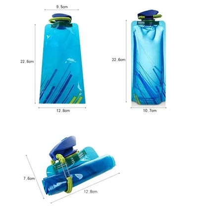 LOYPHARD™ 700ML Foldable Water Bottle – Reusable Soft Flask for Travel, Camping & Outdoor Sports.