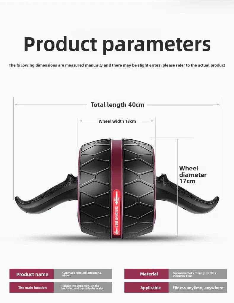 LOYPHARD™ Rebound Ab Roller Wheel Set – Core Strength Trainer with Protective Knee Mat