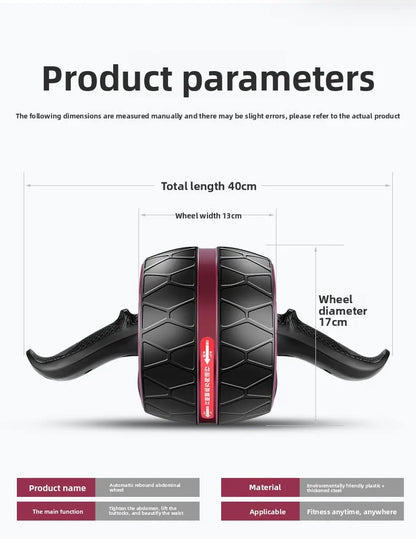 LOYPHARD™ Rebound Ab Roller Wheel Set – Core Strength Trainer with Protective Knee Mat
