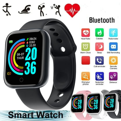 LOYPHARD Y68 Smart Watch – Fitness Tracker with Heart Rate Monitor, Music Control & Activity Tracking for Men, Women & Teens