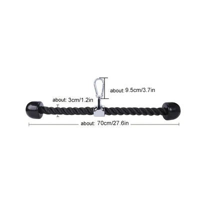LOYPHARD Pro Resistance Training Rope – Triceps, Biceps & Back Cable Attachment