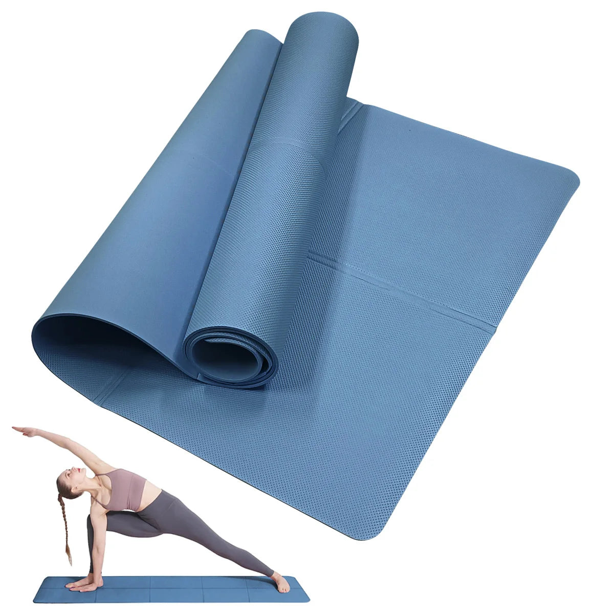 LOYPHARD FlexFit Yoga Mat – 4MM Anti-Slip Fitness & Exercise Training Mat.