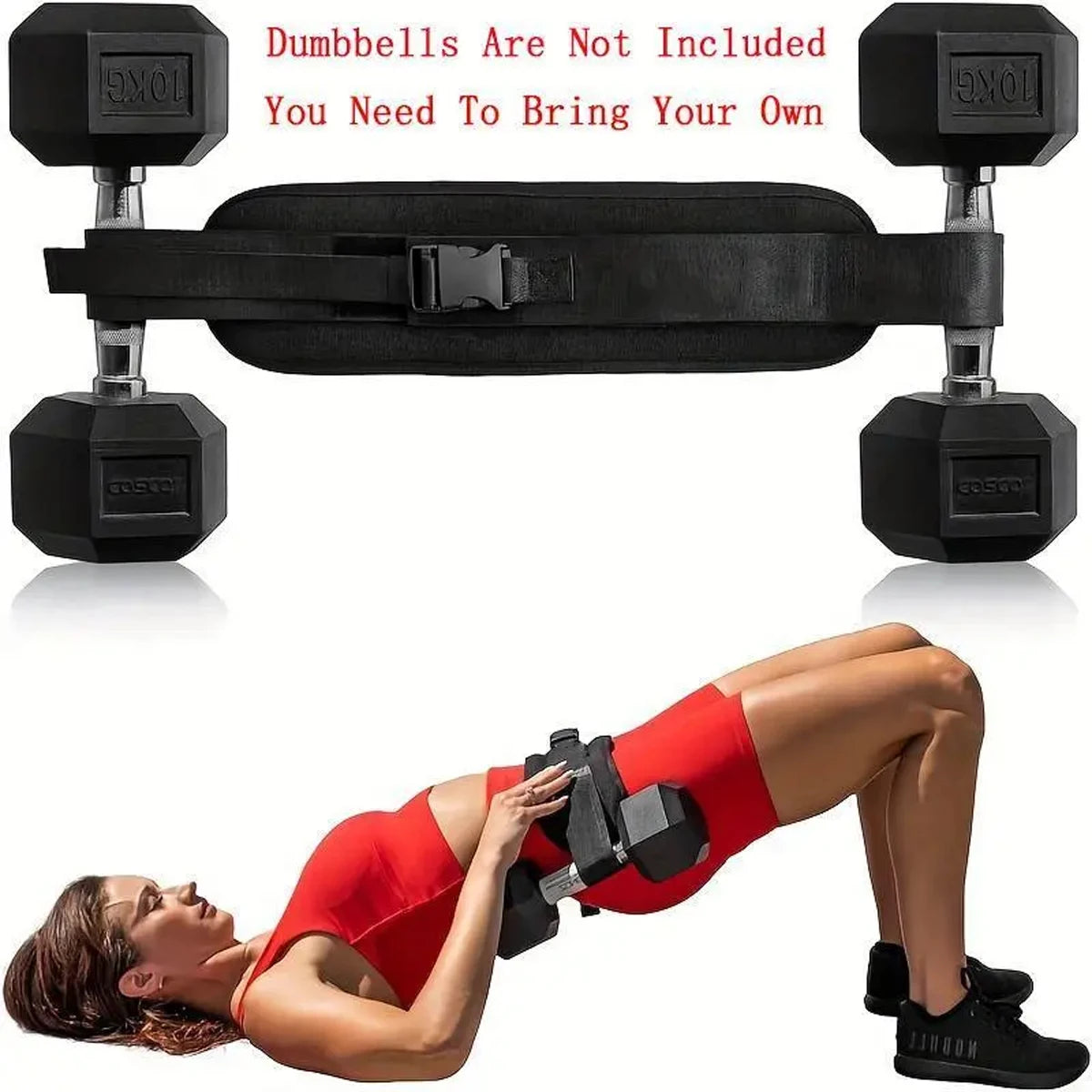 LOYPHARD Adjustable Weighted Waist Belt, for Home Workouts, Dumbbell Training & Hip Shaping, Home Gym Fitness Equipment