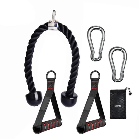 Heavy-duty triceps rope cable attachment for gym workouts