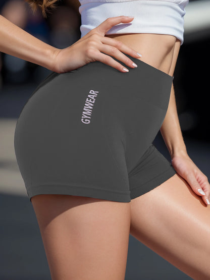LOYPHARD High-Waist Fitness Shorts – Women's Breathable Stretch Shorts for Yoga, Cycling & Gym Workouts