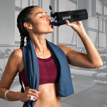 LOYPHARD 3-Layer Protein Shaker Bottle – Leakproof Mixing Cup for Gym, Fitness & Bodybuilding.