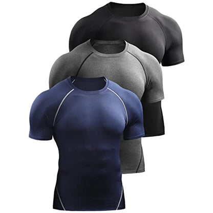 LOYPHARD Men's Compression Performance T-Shirt – Quick Dry Athletic Tee for Running, Gym & High-Intensity Training