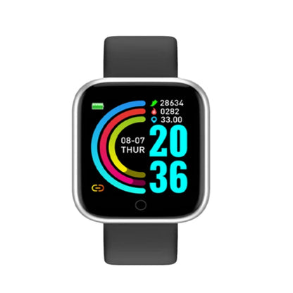 LOYPHARD Y68 Smart Watch – Fitness Tracker with Heart Rate Monitor, Music Control & Activity Tracking for Men, Women & Teens