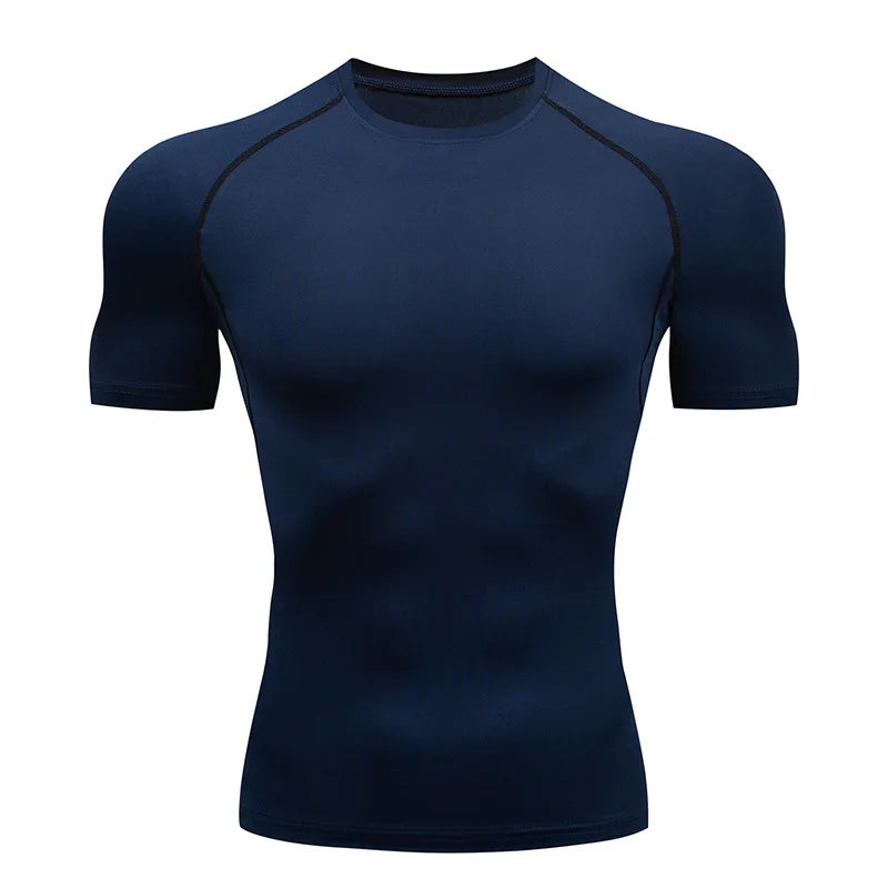 LOYPHARD Men's Compression Running Shirt – Quick Dry Performance Tee for Gym, Running, Training & Muscle Support