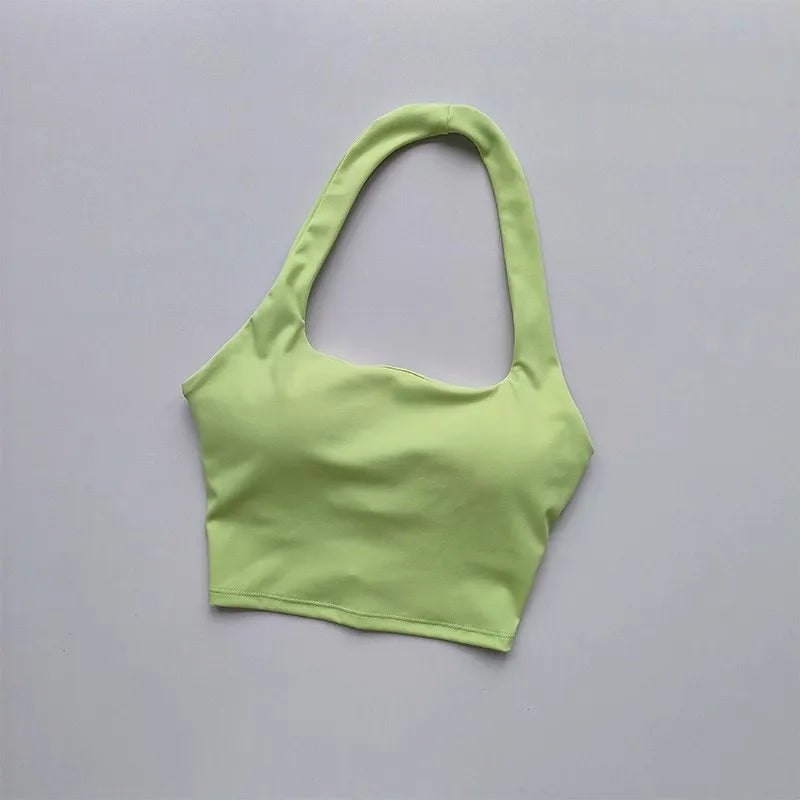 LOYPHARD Women's Fitness Sports Bra – Backless Workout Crop Top for Gym, Yoga & Activewear