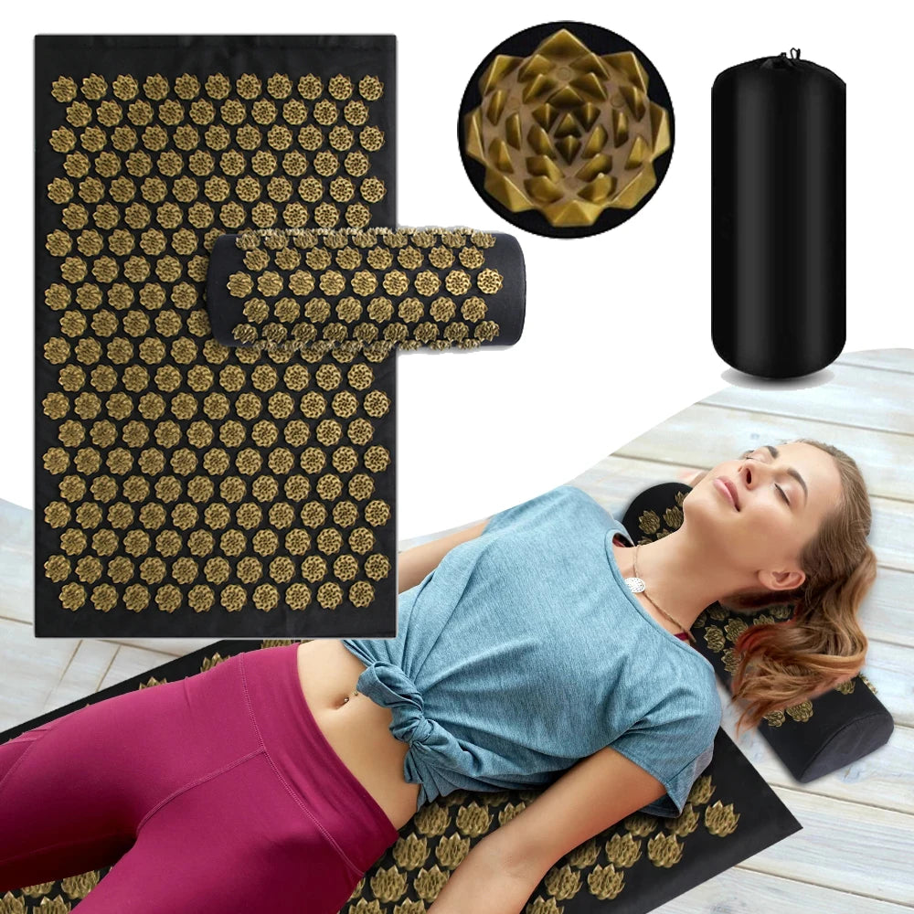 LOYPHARD Acupressure Recovery Mat & Pillow Set – Deep Muscle Relief & Full Body Relaxation