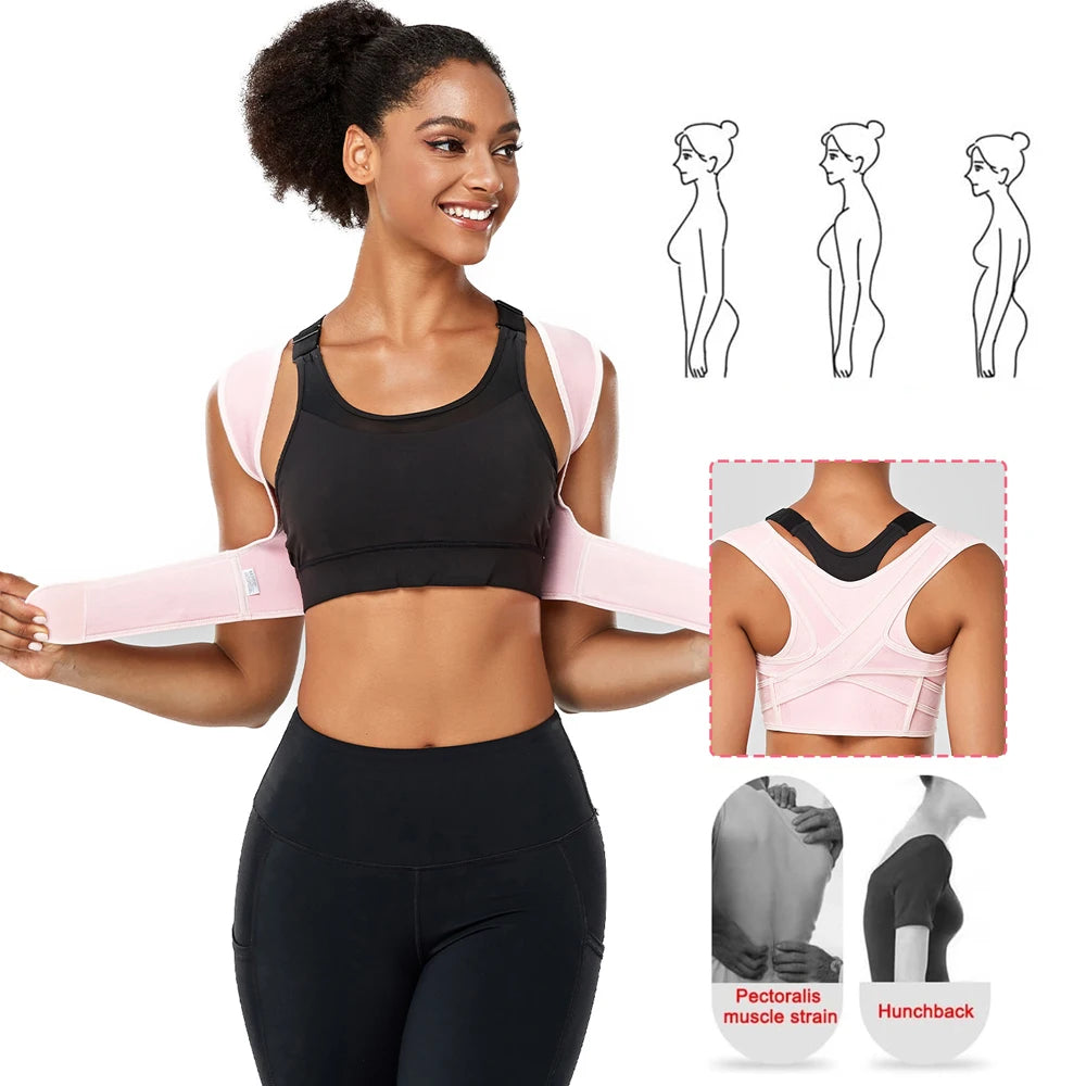LOYPHARD™ Adjustable Upper Back Posture Corrector – Breathable Shoulder & Back Support Brace