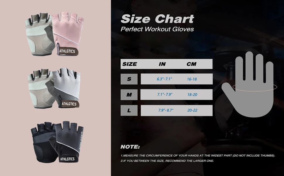 LOYPHARD Breathable Fitness Training Gloves – Fingerless Grip Gloves for Gym, Cycling & Weight Lifting