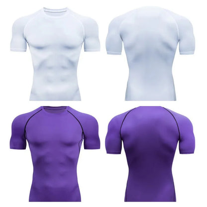 LOYPHARD Men's Compression Running Shirt – Quick Dry Performance Tee for Gym, Running, Training & Muscle Support
