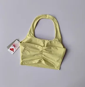 LOYPHARD Women's Fitness Sports Bra – Backless Workout Crop Top for Gym, Yoga & Activewear