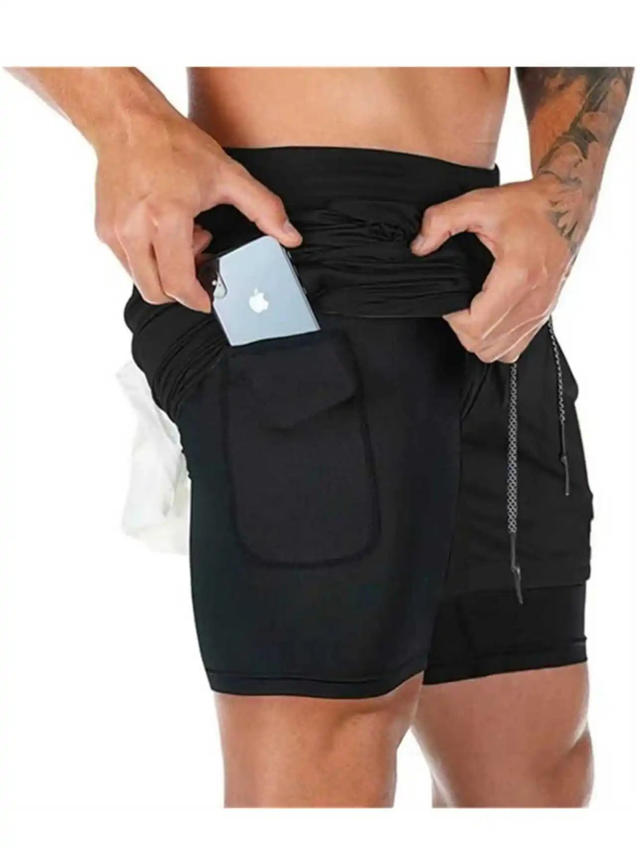 LOYPHARD Men's 2-in-1 Training Shorts – Quick Dry Running & Gym Shorts for Comfort, Support & Peak Performance
