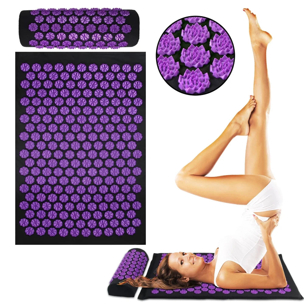 LOYPHARD Acupressure Recovery Mat & Pillow Set – Deep Muscle Relief & Full Body Relaxation
