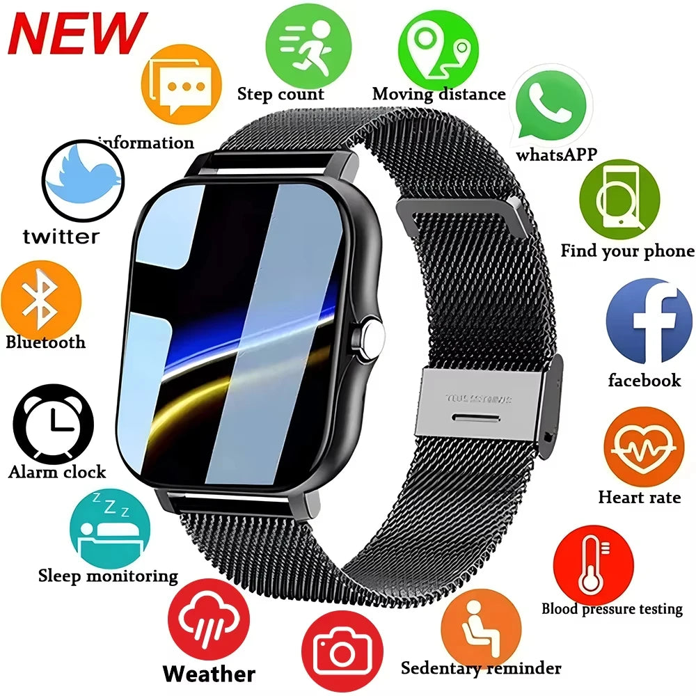 LOYPHARD Premium Smart Watch 2026 – Full Touch Screen Bluetooth Calling Fitness Tracker for Men & Women