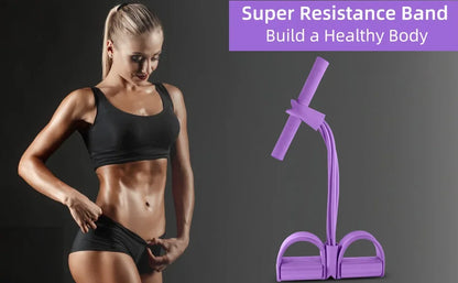 LOYPHARD 4-Level Resistance Band Trainer – Adjustable Home Fitness Equipment for Abs, Yoga & Full Body Workouts