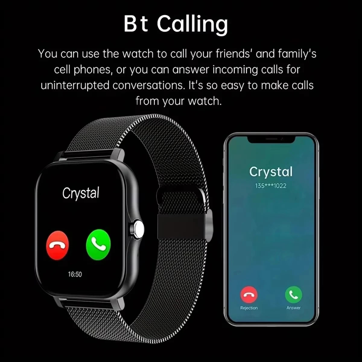 LOYPHARD Premium Smart Watch 2026 – Full Touch Screen Bluetooth Calling Fitness Tracker for Men & Women
