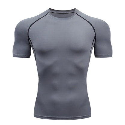 LOYPHARD Men's Compression Running Shirt – Quick Dry Performance Tee for Gym, Running, Training & Muscle Support
