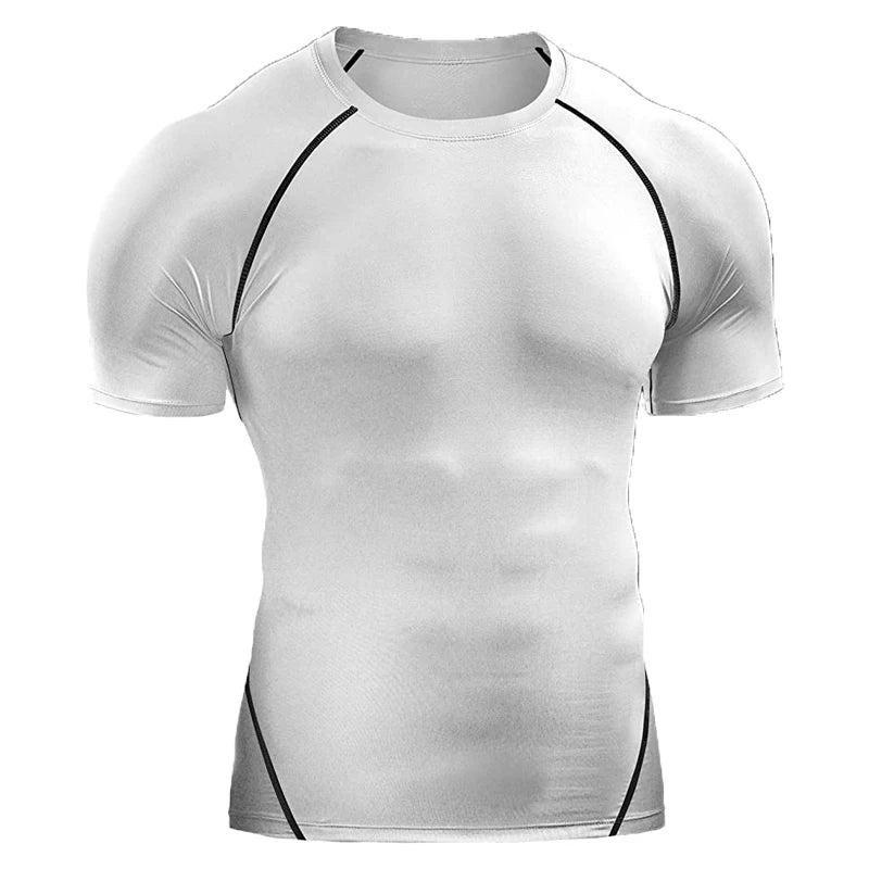 LOYPHARD Men's Compression Performance T-Shirt – Quick Dry Athletic Tee for Running, Gym & High-Intensity Training