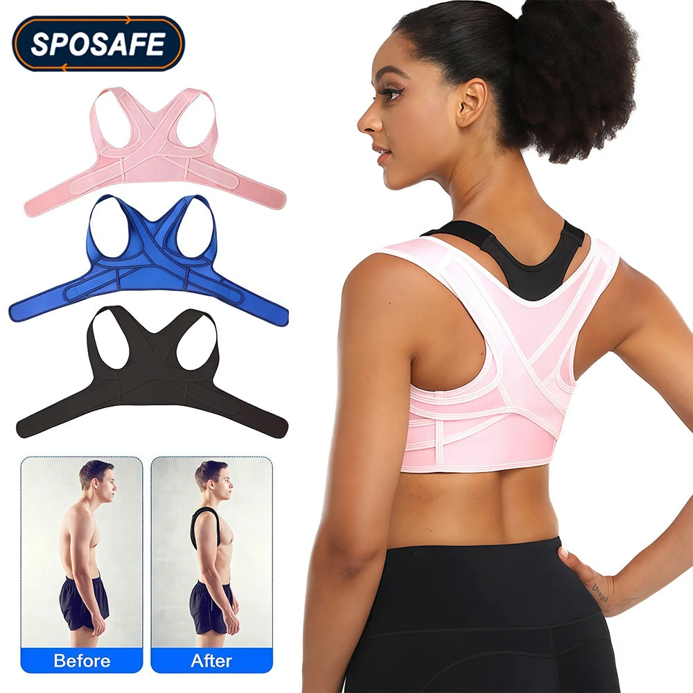LOYPHARD™ Adjustable Upper Back Posture Corrector – Breathable Shoulder & Back Support Brace