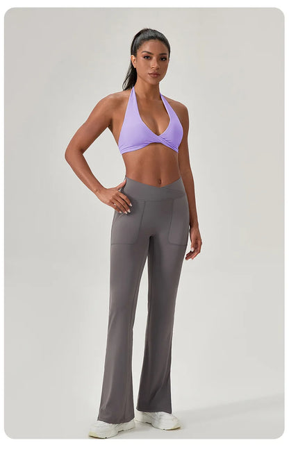 LOYPHARD Strappy Sports Bra – Women's Criss-Cross Back Padded Yoga & Fitness Bra