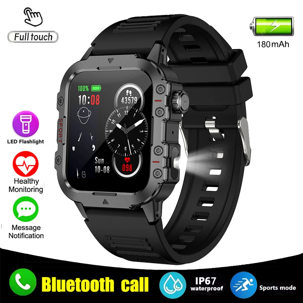 LOYPHARD Military Smart Watch 2026 – Rugged Outdoor Fitness Tracker with Bluetooth Calling, Health Monitoring & IP67 Water Resistance