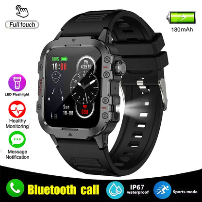 LOYPHARD Military Smart Watch 2026 – Rugged Outdoor Fitness Tracker with Bluetooth Calling, Health Monitoring & IP67 Water Resistance