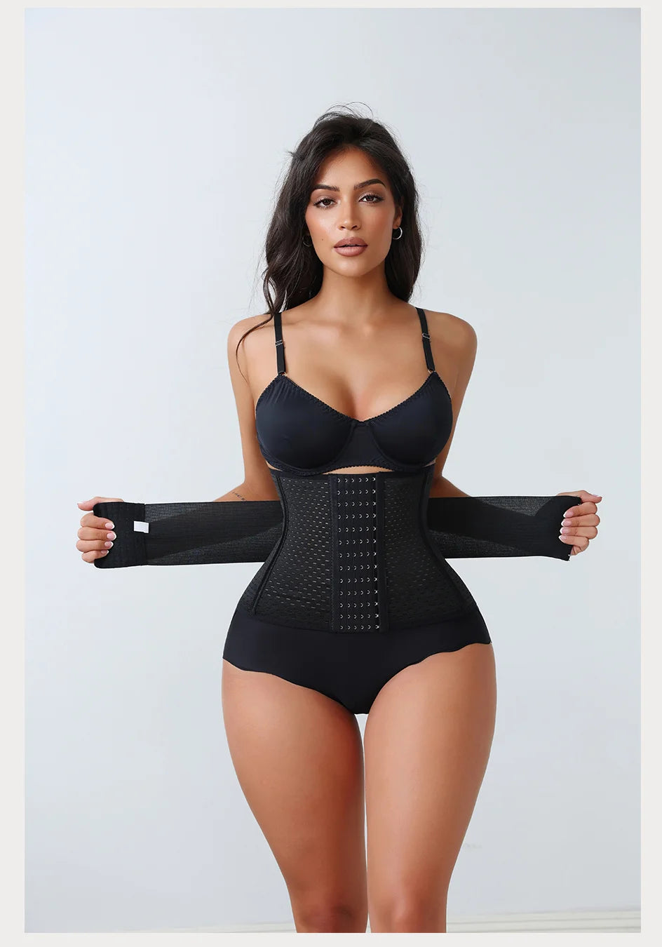 LOYPHARD PowerShape Waist Trainer – Double Belt Workout Corset with Back Support.