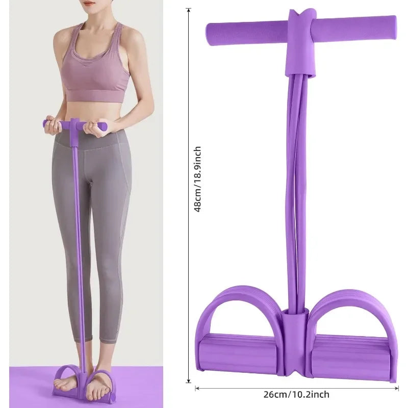 LOYPHARD 4-Level Resistance Band Trainer – Adjustable Home Fitness Equipment for Abs, Yoga & Full Body Workouts