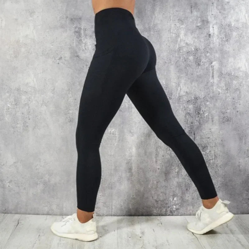 LOYPHARD High-Waist Yoga Leggings with Pockets – Stretch Fitness Pants for Gym, Running & Everyday Comfort