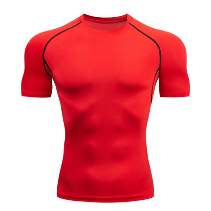 LOYPHARD Men's Compression Running Shirt – Quick Dry Performance Tee for Gym, Running, Training & Muscle Support