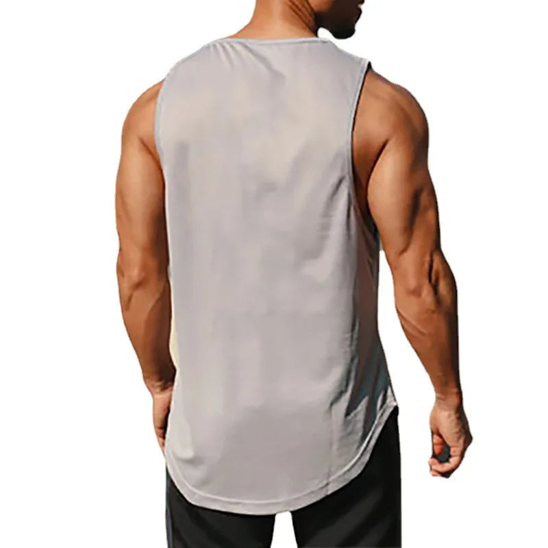 LOYPHARD gray sleeveless fitness tank top