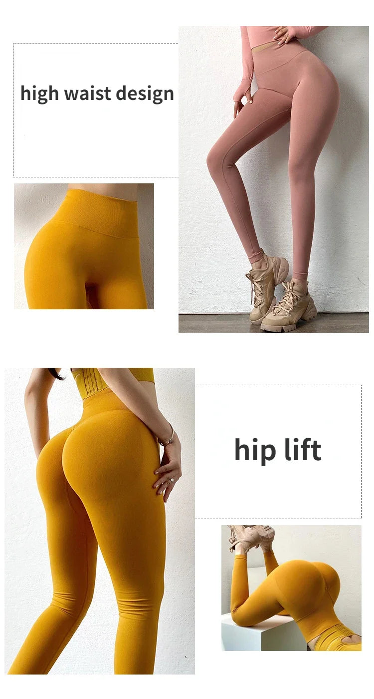LOYPHARD Seamless High-Waist Fitness Leggings – Stretch Yoga & Gym Pants for Women