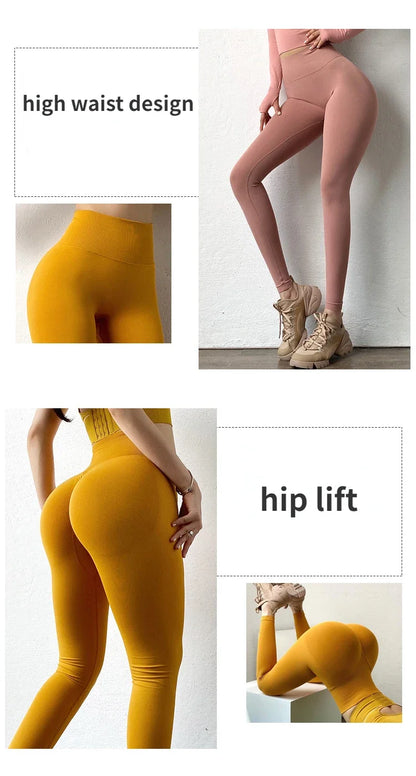 LOYPHARD Seamless High-Waist Fitness Leggings – Stretch Yoga & Gym Pants for Women