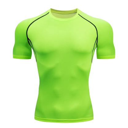 LOYPHARD Men's Compression Running Shirt – Quick Dry Performance Tee for Gym, Running, Training & Muscle Support