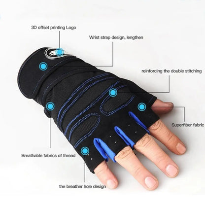 LOYPHARD Shockproof Gym Gloves – Weight Lifting Wrist Support Gloves for Men & Women
