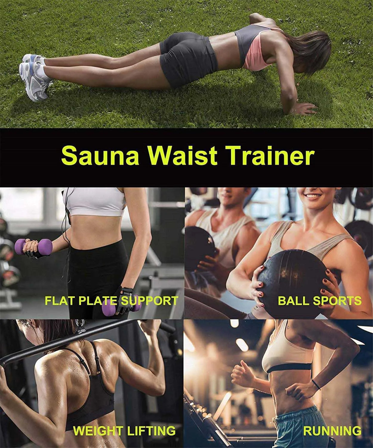 LOYPHARD SweatTrim Waist Trainer Belt – Fat Burning Fitness Shaper for Workout.
