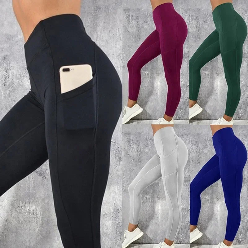 LOYPHARD High-Waist Yoga Leggings with Pockets – Stretch Fitness Pants for Gym, Running & Everyday Comfort