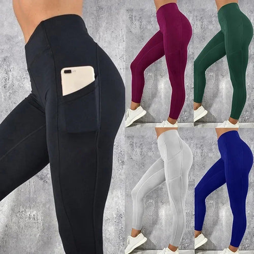 LOYPHARD High-Waist Yoga Leggings with Pockets – Stretch Fitness Pants for Gym, Running & Everyday Comfort