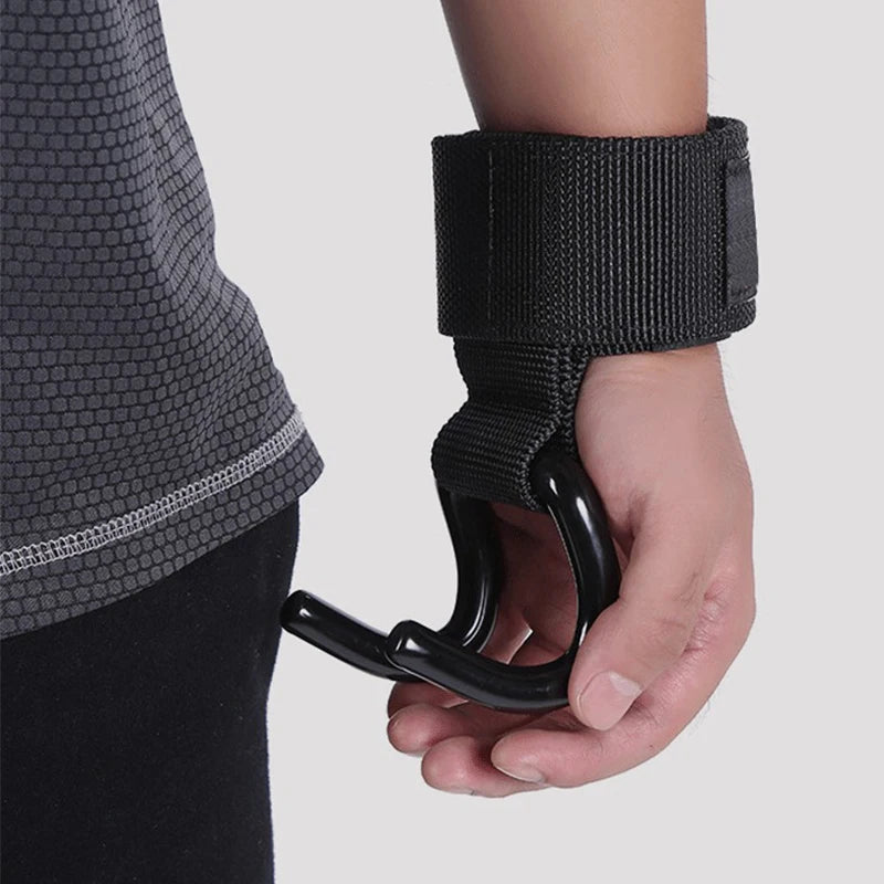LOYPHARD Power Lifting Hooks With Wrist Wraps for Gym & Fitness Training.
