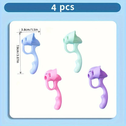 LOYPHARD™ 4PCS Writing Grip Corrector Set – Soft Silicone Handwriting Aid for Kids & Students