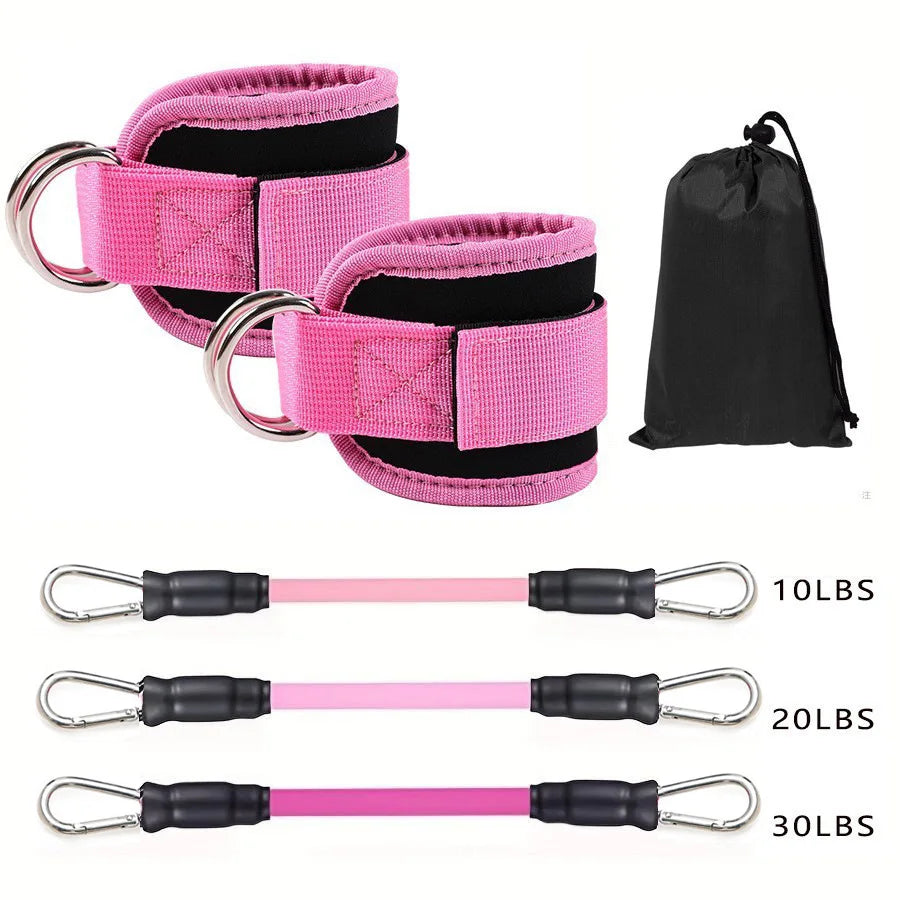 LOYPHARD Ankle Resistance Bands Set – Fitness Workout Equipment for Legs, Glutes, Yoga & Gym Training
