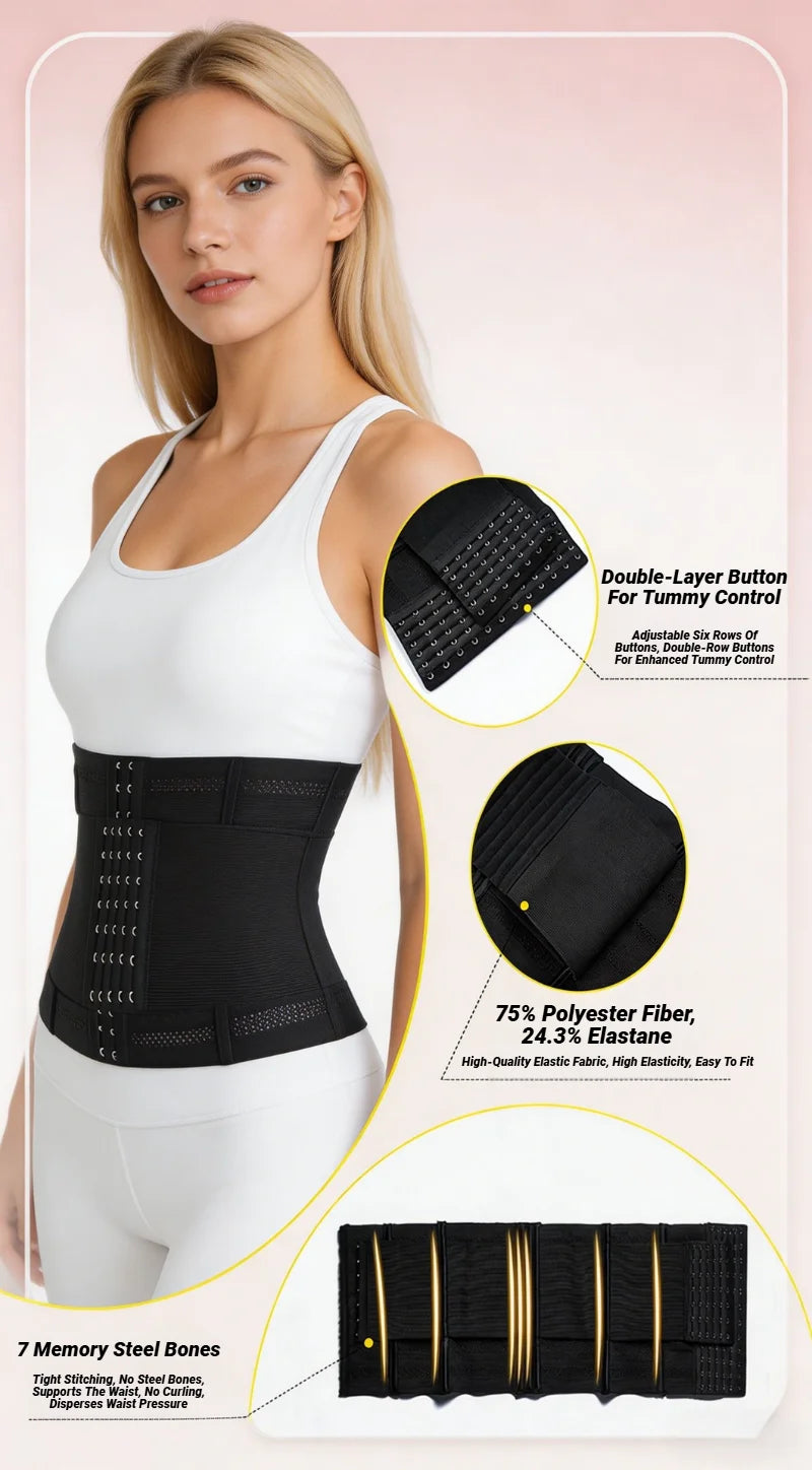 LOYPHARD Women's Waist Trainer Corset – High Compression Tummy Control Shapewear for Everyday Support & Fitness