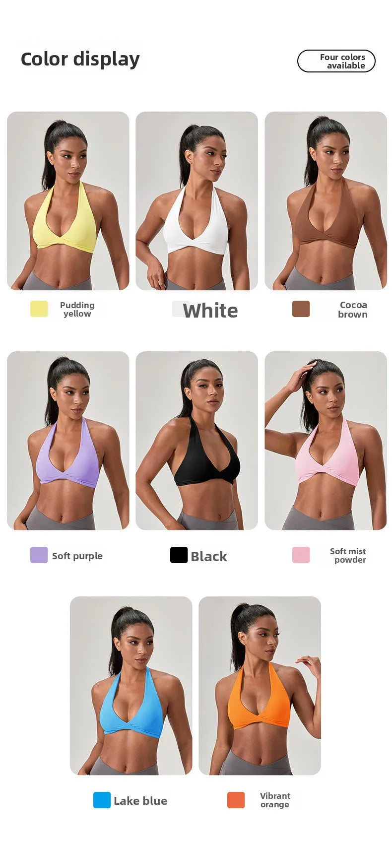 LOYPHARD Strappy Sports Bra – Women's Criss-Cross Back Padded Yoga & Fitness Bra